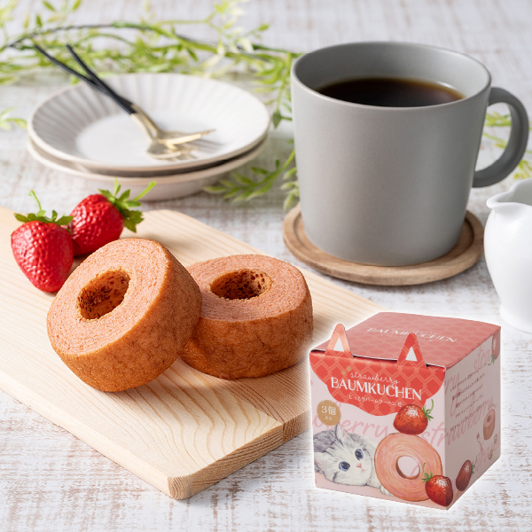 ベビーミャオ しっとりバームクーヘン 苺 3個