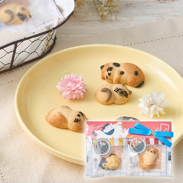 おひるねにゃんこはバタークッキーの香り 2個セットA