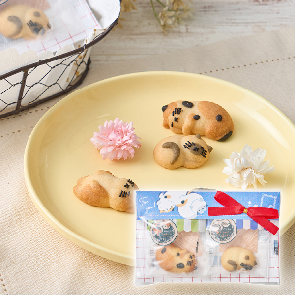 おひるねにゃんこはバタークッキーの香り 2個セットB