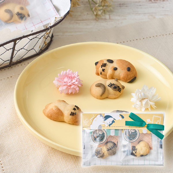 おひるねにゃんこはバタークッキーの香り 2個セットC