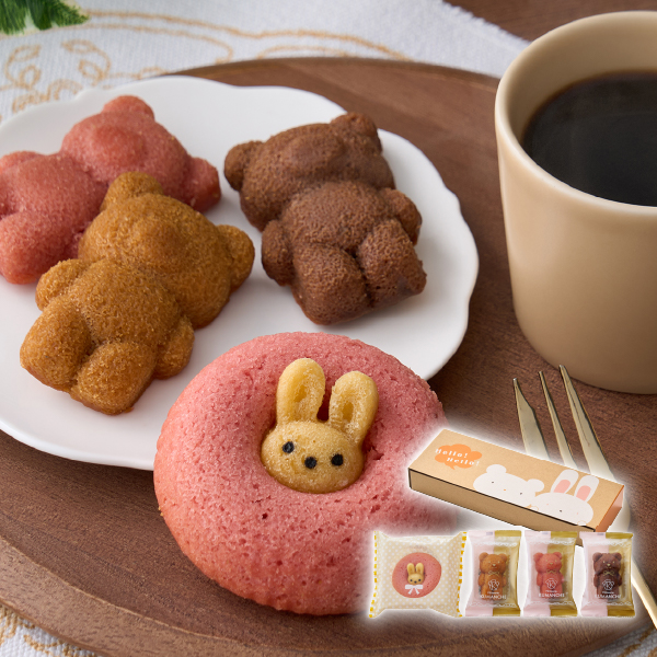 クマ型フィナンシェ&アニマルドーナツ 4個