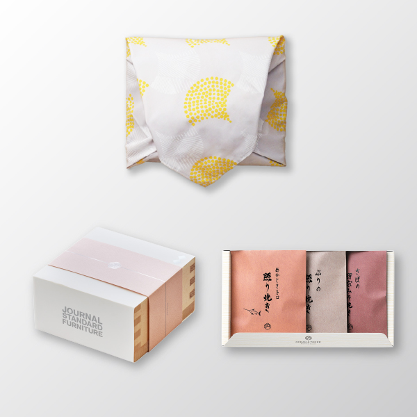風呂敷包みで贈る｜JOURNAL STANDARD SQUARE(桜)＋極旨 つまみセット ギフトセット