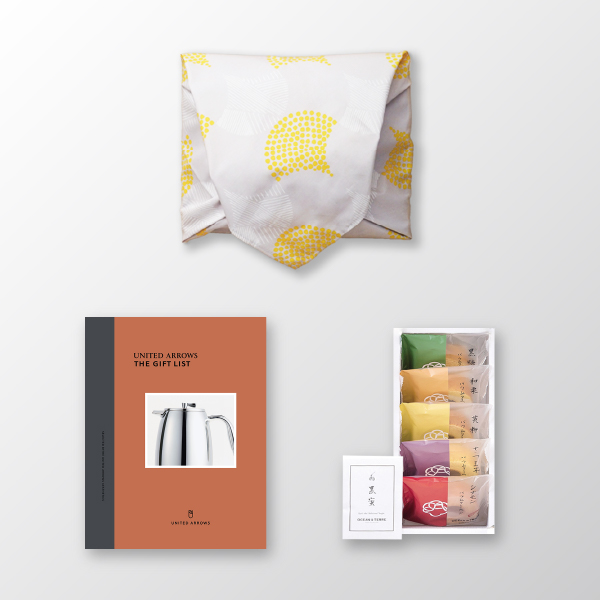風呂敷で贈る｜カタログギフト UNITED ARROWS THE GIFT LIST Cコース ＋ 極バームセットA
