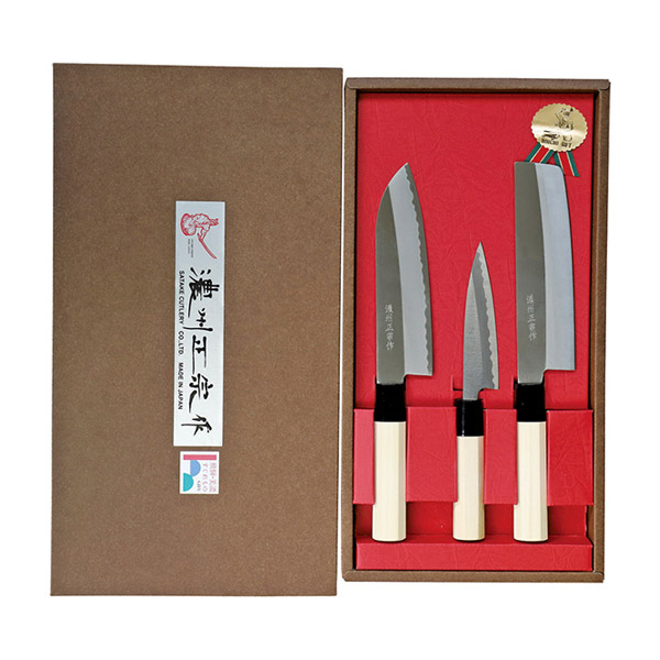 飛騨･美濃すぐれもの 鋼和包丁3点セット