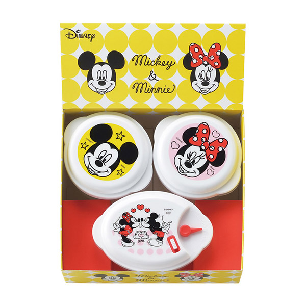 ミッキー&ミニー ポップトーン 電子レンジ容器3PC