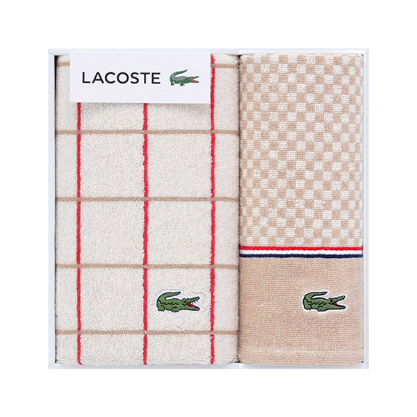 春の新作シューズ満載 LACOSTE タオルセット LACOSTE フェイスタオルセット