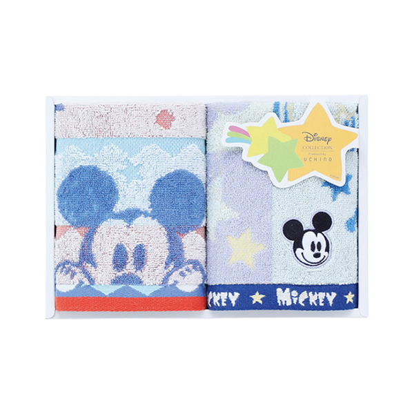 ディズニー ハピネスフレーク ゲストタオル2枚セット（ブルー）