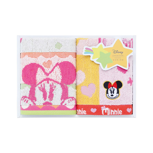 ディズニー ハピネスフレーク ゲストタオル2枚セット（ピンク）