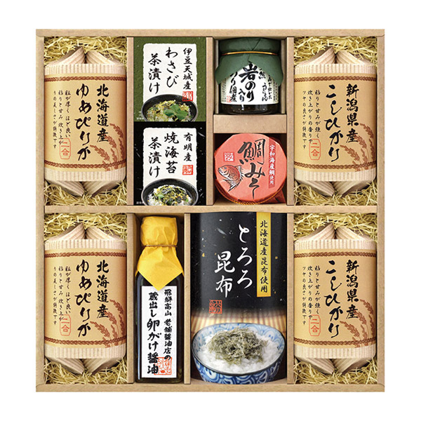 美食ファクトリー 蔵出し卵がけ醤油と美味しい米ギフト C