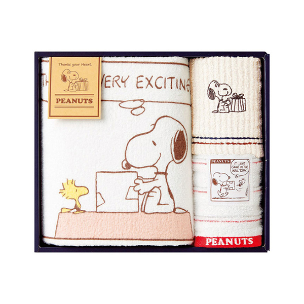 PEANUTS バスタオル 日本製 ホワイト 4枚セット 【公式通販】