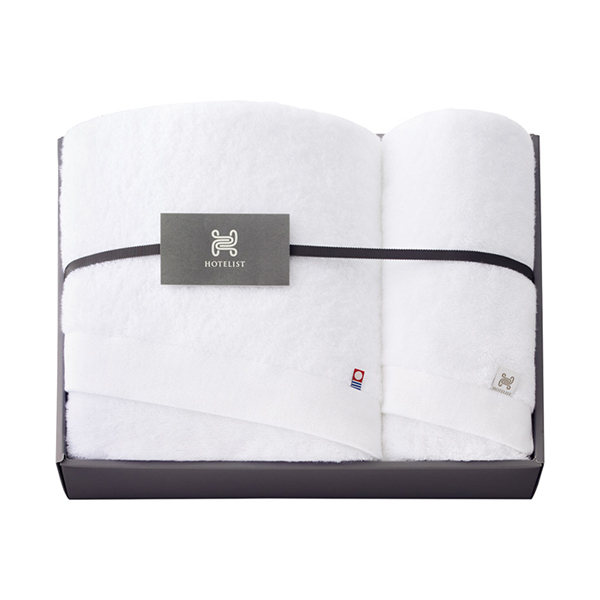 今治タオル HOTELIST バス1P・フェイスタオル1P（ホワイト）