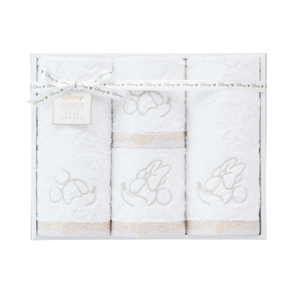 ディズニー プレミアム エターナリー フェイス2P・ゲストタオル2P(ホワイト)