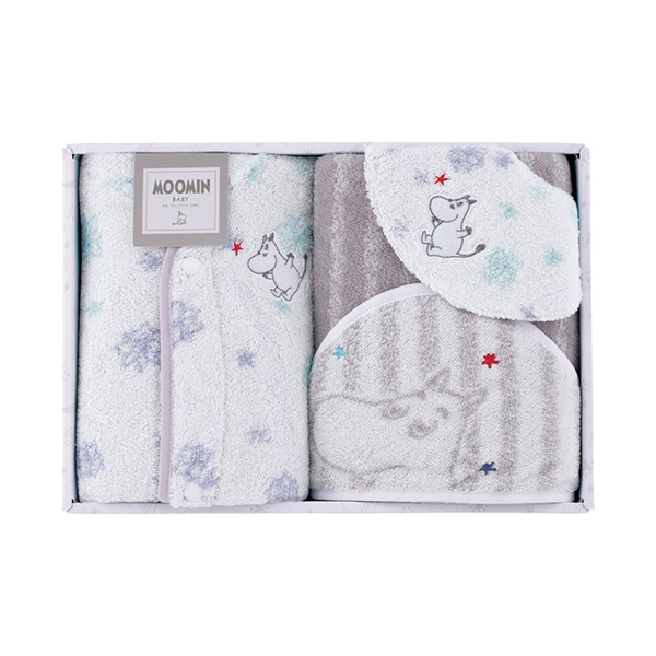 ムーミン ベビー スターギフト スタイ1P・ポンチョ1P・おくるみ1P