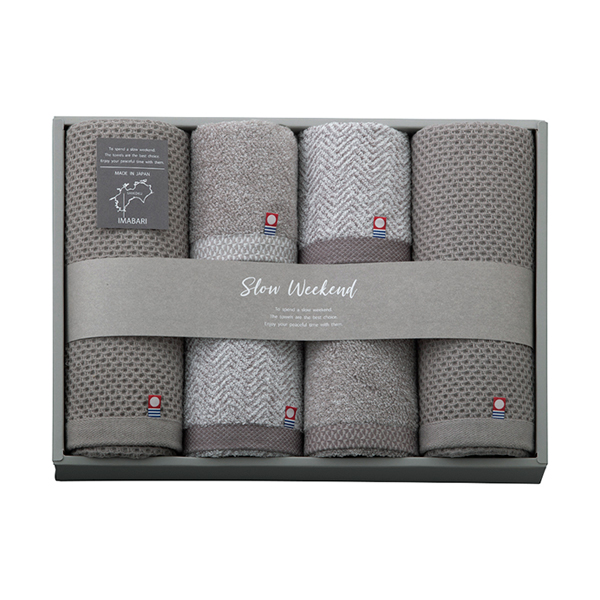 SLOW WEEKEND コンパクトバスタオル2P・フェイスタオル2P・ハンドタオル2P