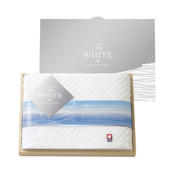 画像:今治The WHITE(木箱) スリムバスタオル