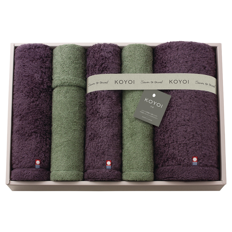 KOYOI 〈今宵〉 バスタオル1P・ハンドタオル1P・フェイスタオル4P