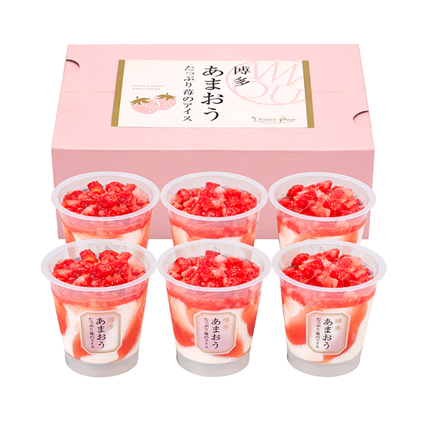 【送料無料】博多あまおう たっぷり苺のアイス（7個入）