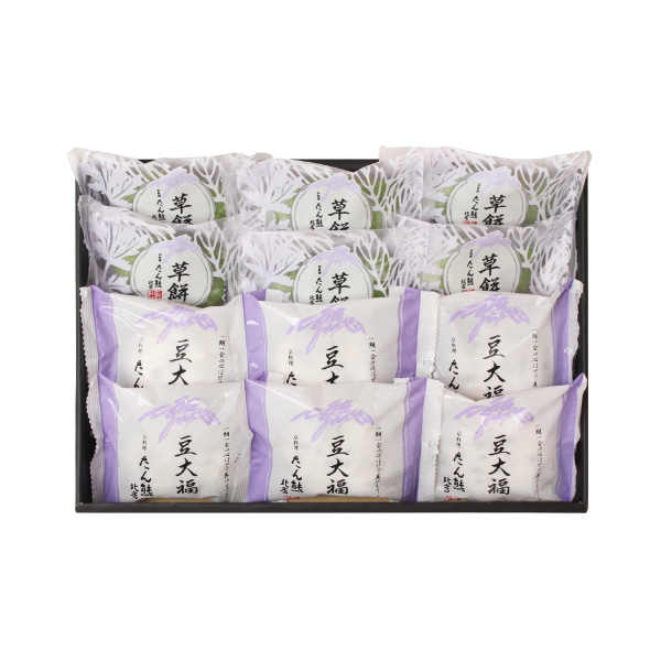 【送料無料】たん熊北店 豆大福・草餅詰合せ（12個入）