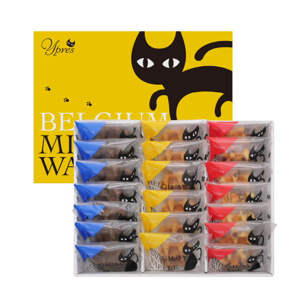 【送料無料】イーペルの猫祭り ベルギーミニワッフル（21個入）