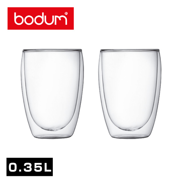 bodum（ボダム） パヴィーナ ダブルウォールグラス 350mlセット