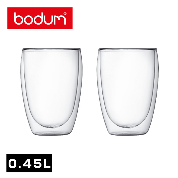 bodum（ボダム） パヴィーナ ダブルウォールグラス 450mlセット