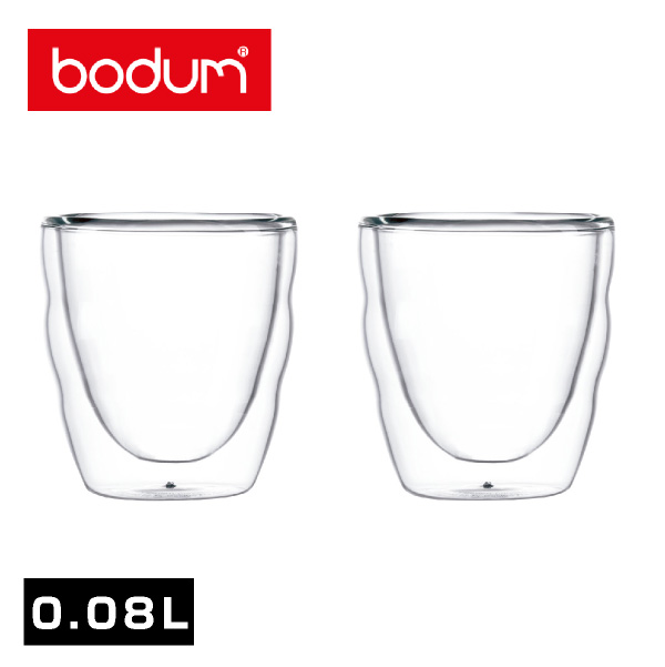 bodum（ボダム） ピラトゥス ダブルウォールグラス 80mlセット