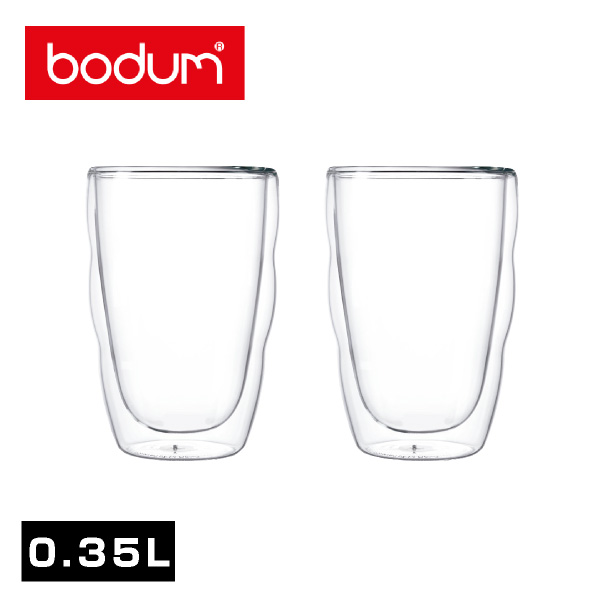 bodum（ボダム） ピラトゥス ダブルウォールグラス 350mlセット